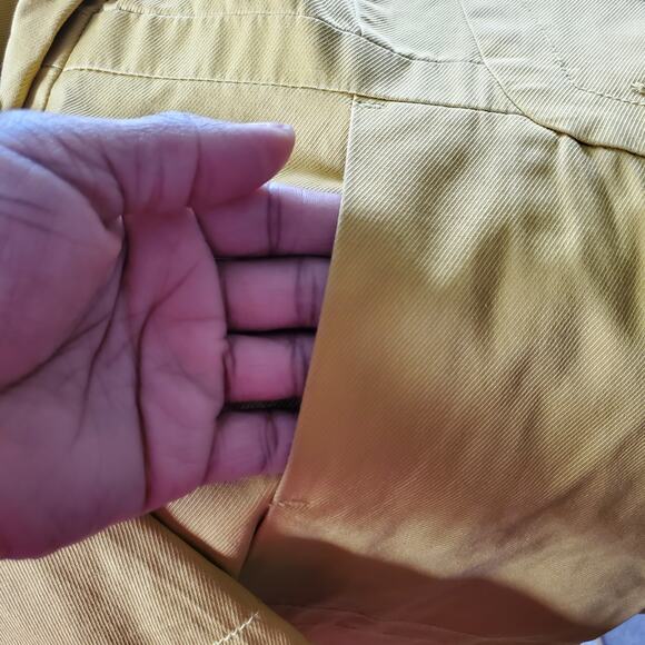 Mossimo Women's Yellow Pleated Peacoat Jacket Size S - Picture 7 of 9